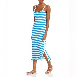 Solid & Striped Kimberly Blue White Swim Coverup Dress Maxi